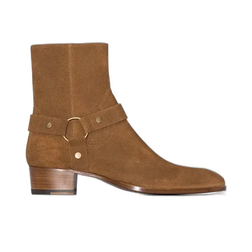 Saint Laurent Wyatt Harness Ankle Boots