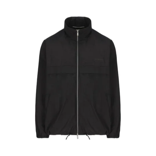 Saint Laurent Logo Embroidered Zip-Up Jacket