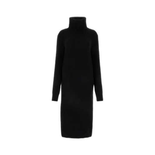 Saint Laurent High Neck Long-Sleeved Knitted Top