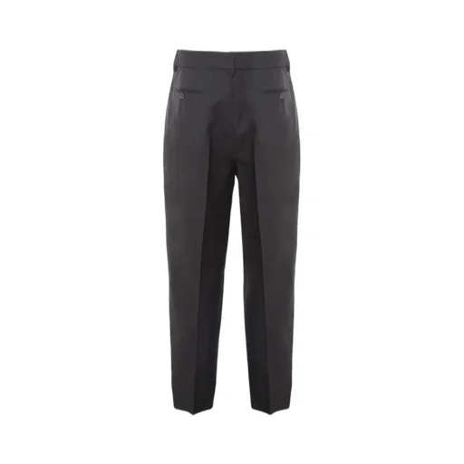 Saint Laurent Button Detailed Straight Leg Trousers