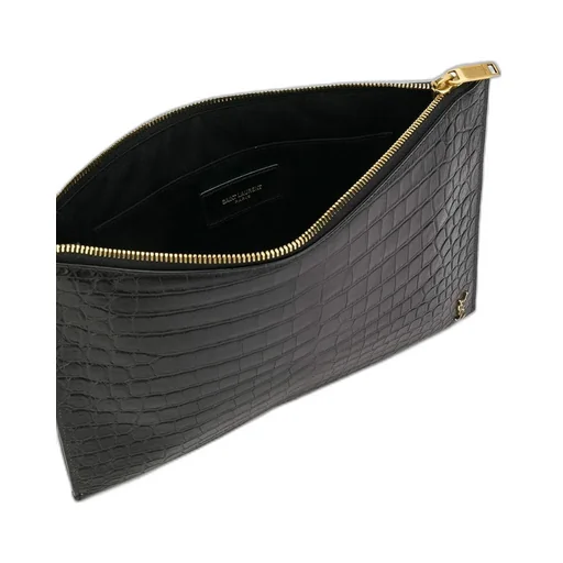 Saint Laurent Tiny Monogram Zippered Tablet Holder