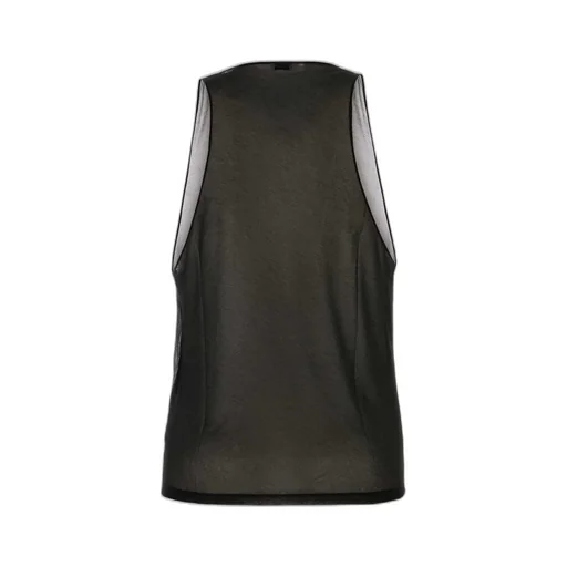 Saint Laurent Semi-Sheer Sleeveless Tank Top
