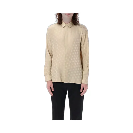 Saint Laurent Dotted Long-Sleeved Shirt