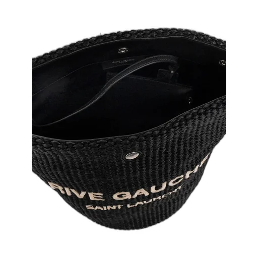 Saint Laurent Logo Embroidered Bucket Bag