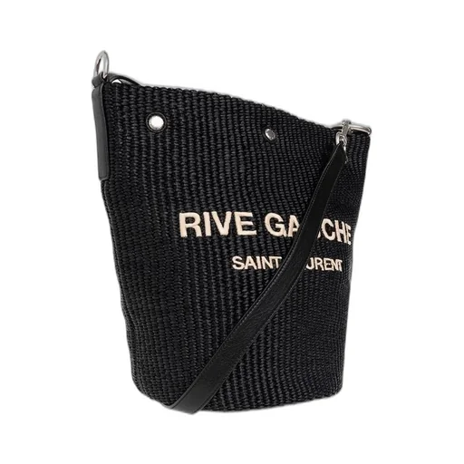 Saint Laurent Logo Embroidered Bucket Bag