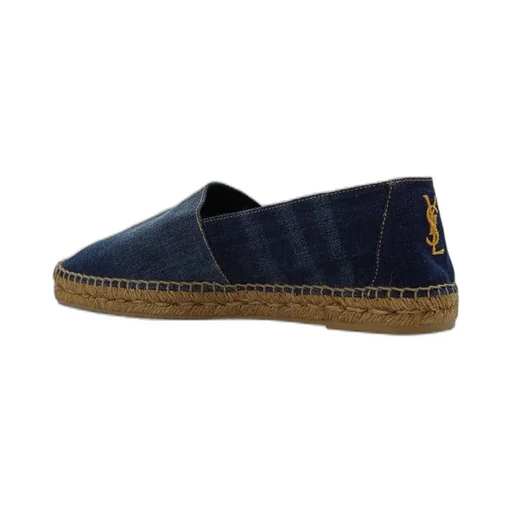 Saint Laurent Ysl Embroidered Slip-On Espadrilles