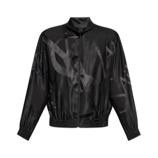 Saint Laurent Logo Printed Zip-Up Jacket