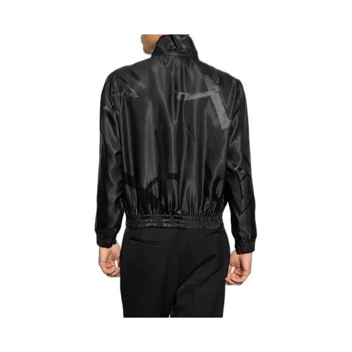 Saint Laurent Logo Printed Zip-Up Jacket