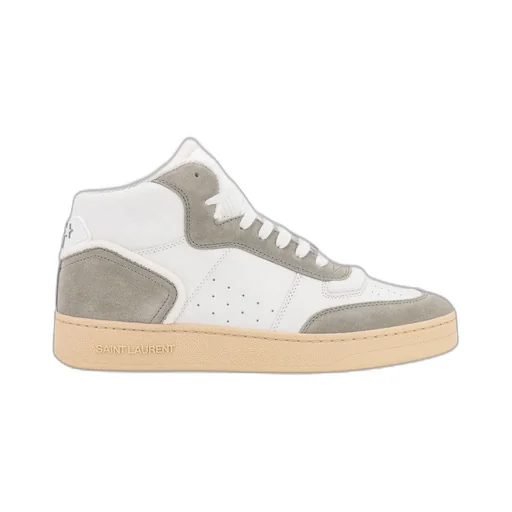 Saint Laurent Sl/80 Logo Embossed High-Top Sneakers
