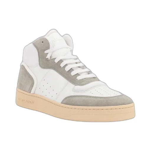 Saint Laurent Sl/80 Logo Embossed High-Top Sneakers