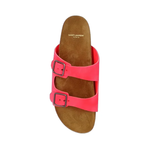 Saint Laurent Jimmy Double-Strap Slip-On Sandals