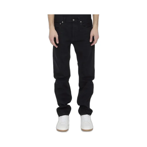 Saint Laurent Button Detailed Straight Leg Jeans
