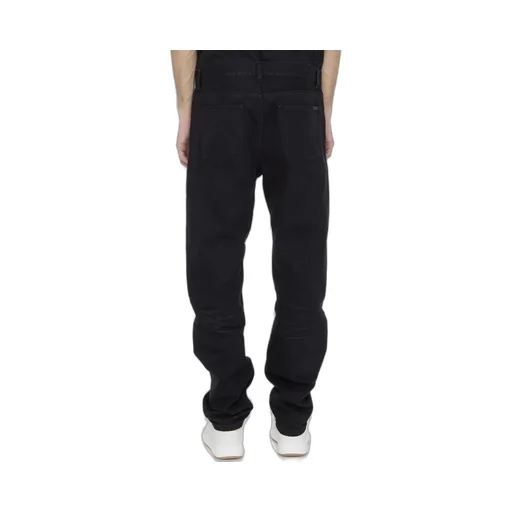 Saint Laurent Button Detailed Straight Leg Jeans
