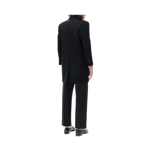 Saint Laurent Double-Breasted Long-Sleeved Coat