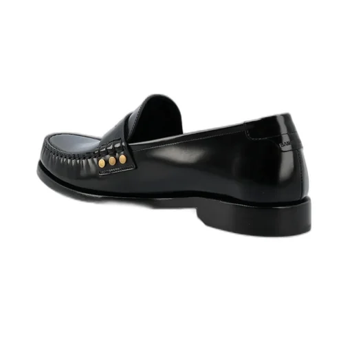 Saint Laurent Almond Toe Slip-On Loafers