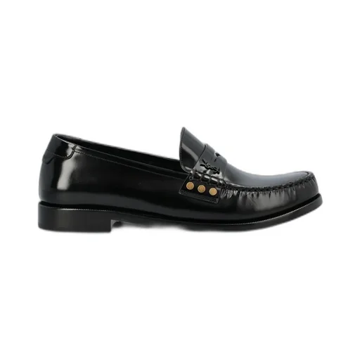 Saint Laurent Almond Toe Slip-On Loafers