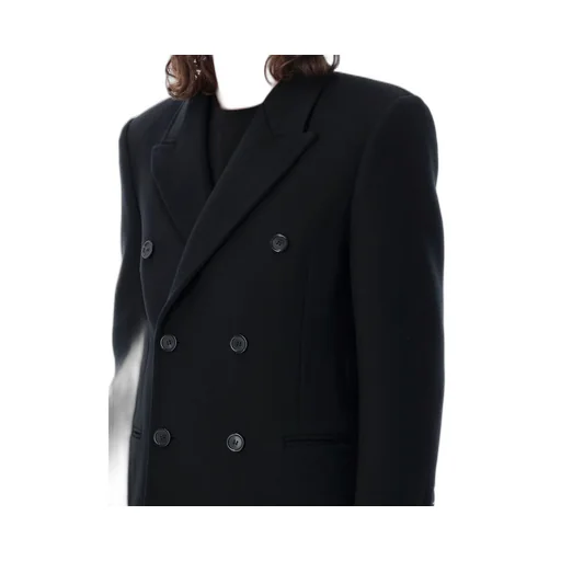 Saint Laurent Double-Breasted Long-Sleeved Coat