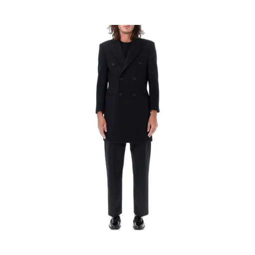 Saint Laurent Double-Breasted Long-Sleeved Coat