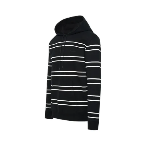 Saint Laurent Stripe Detailed Drawstring Hoodie