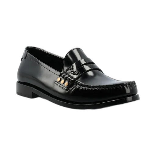 Saint Laurent Almond Toe Slip-On Loafers