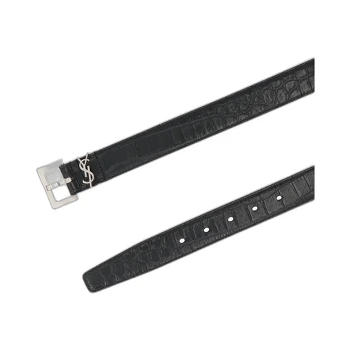 Saint Laurent Logo Plaque Embossed Belt