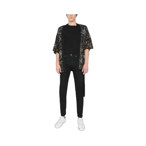 Saint Laurent V-Neck Tied Short-Sleeved Cardigan