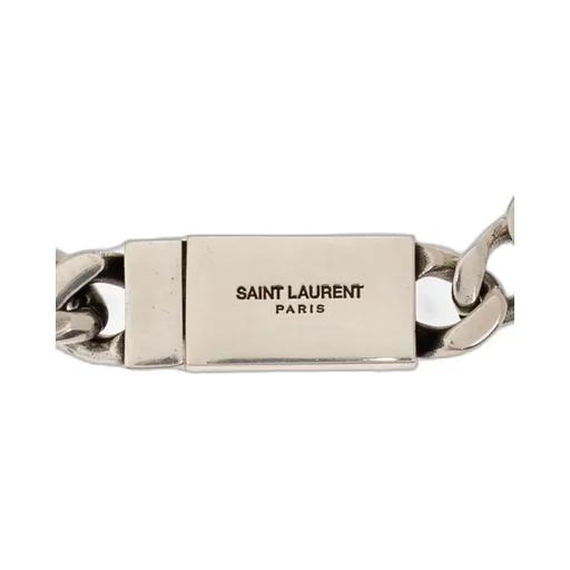 Saint Laurent Logo Engraved Chained Bracelet