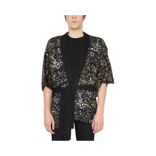 Saint Laurent V-Neck Tied Short-Sleeved Cardigan