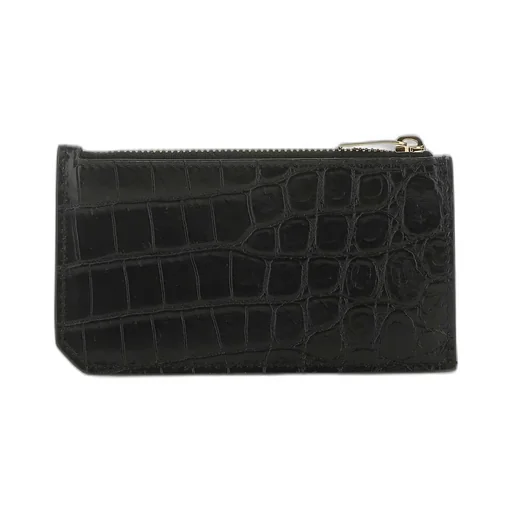 Saint Laurent Tiny Monogram Fragments Zip Card Holder