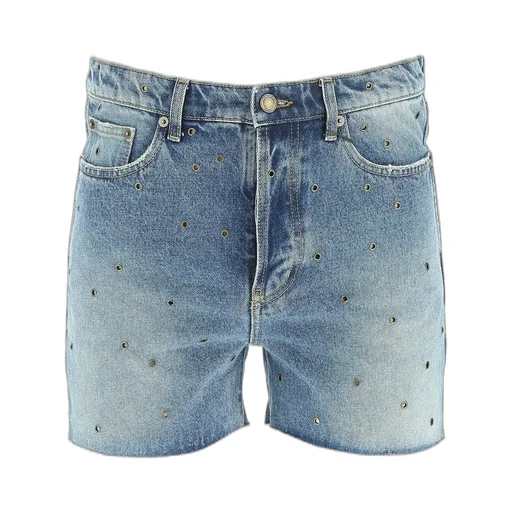 Saint Laurent Studded Denim Shorts