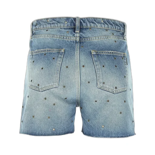 Saint Laurent Studded Denim Shorts
