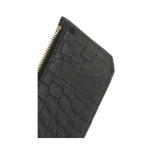 Saint Laurent Tiny Monogram Fragments Zip Card Holder