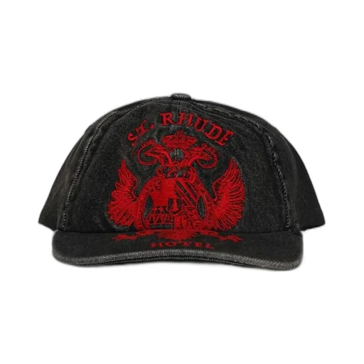 Rhude St. Rhude Seal Denim Curved Brim Hat
