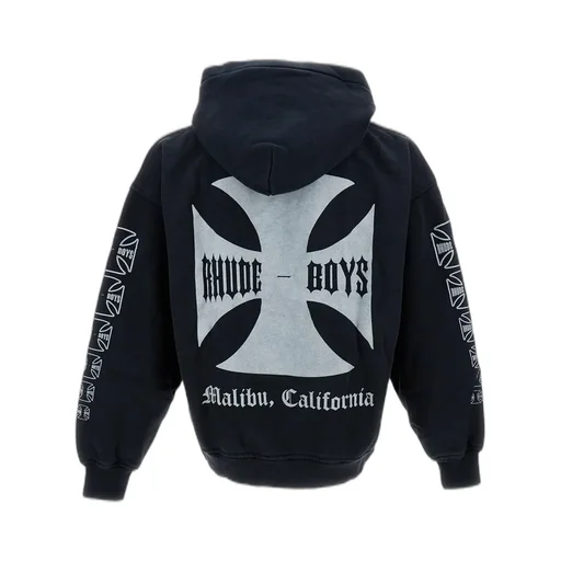 Rhude Logo-Printed Long Sleeved Hoodie