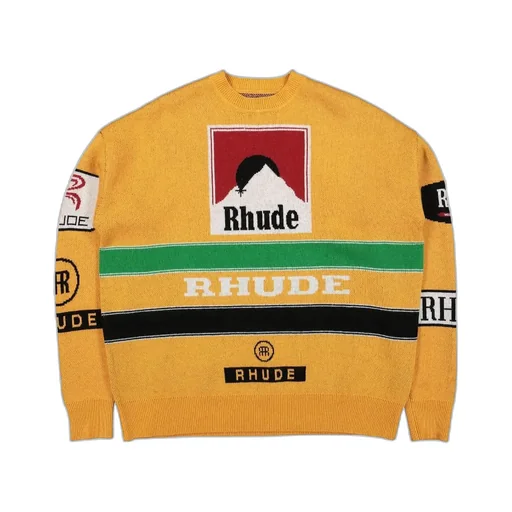 Rhude Logo Intarsia Crewneck Jumper