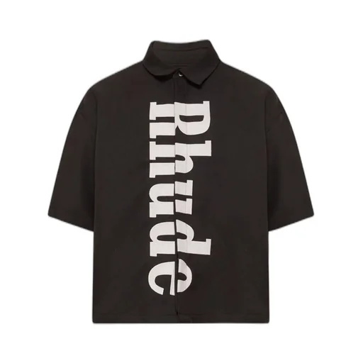 Rhude Center Logo Button-Up Shirt