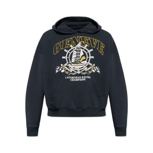Rhude Drop Shoulder Nautical Printed Hoodie