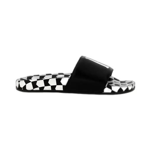 Rhude Logo Printed Checked Slides