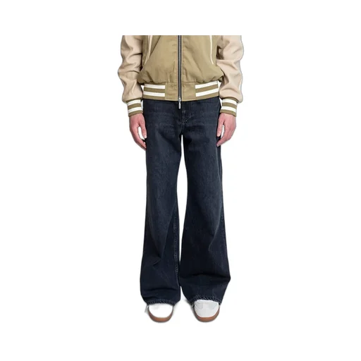 Rhude Mid Rise Wide Leg Denim Jeans
