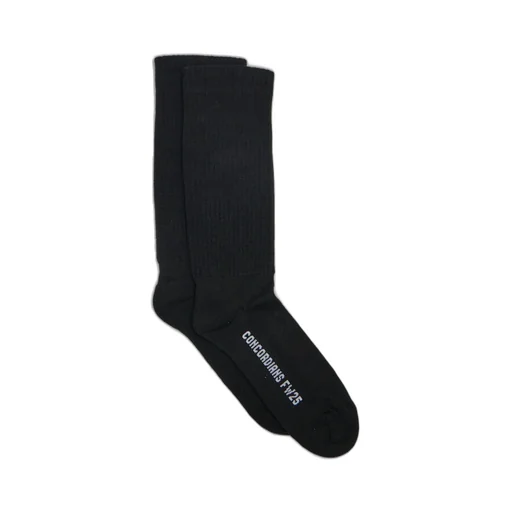 Rick Owens Logo Intarsi-Knit Mid Calf Socks