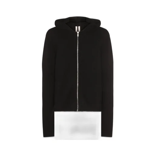 Rick Owens Ribbed Zipped Hoodie