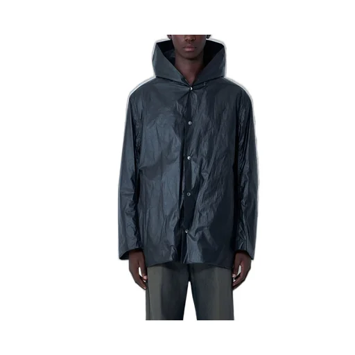 Rick Owens Long Sleeved Hooded Buttoned Jacket