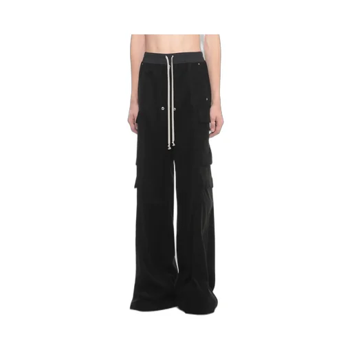 Rick Owens Bella Zip-Fly Drawstring Cargo Trousers