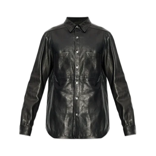 Rick Owens Buttoned Leather Jacket