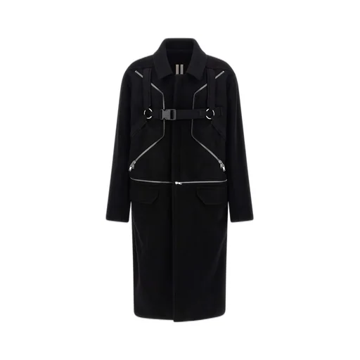 Rick Owens Blixa Jumbo Mac Zipped Coat
