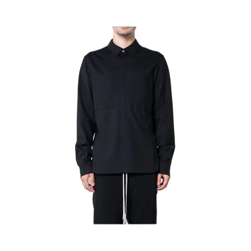 Rick Owens Collared Neck Long-Sleeved Shirt