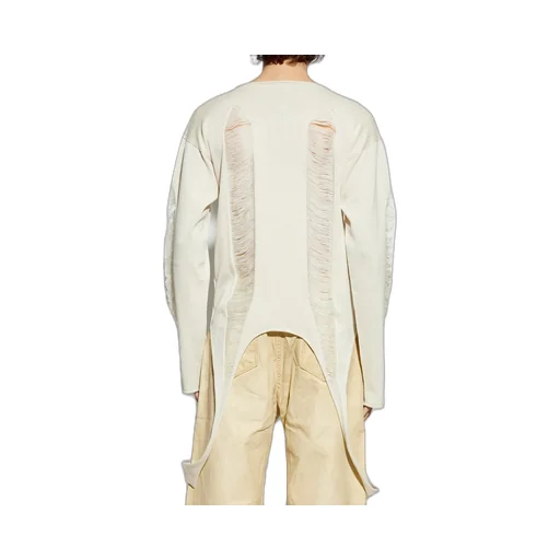 Rick Owens Long Sleeved Distressed Knitted Top