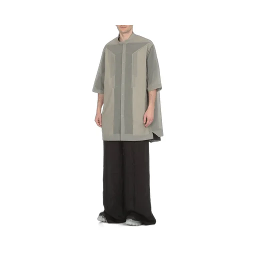 Rick Owens Geometric Pattern Oversized Shirt
