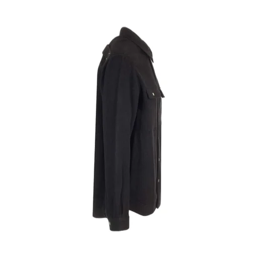 Rick Owens Felted Curved Hem Overshirt