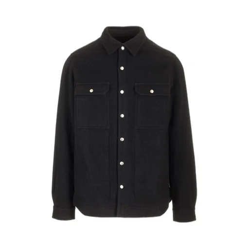 Rick Owens Felted Curved Hem Overshirt